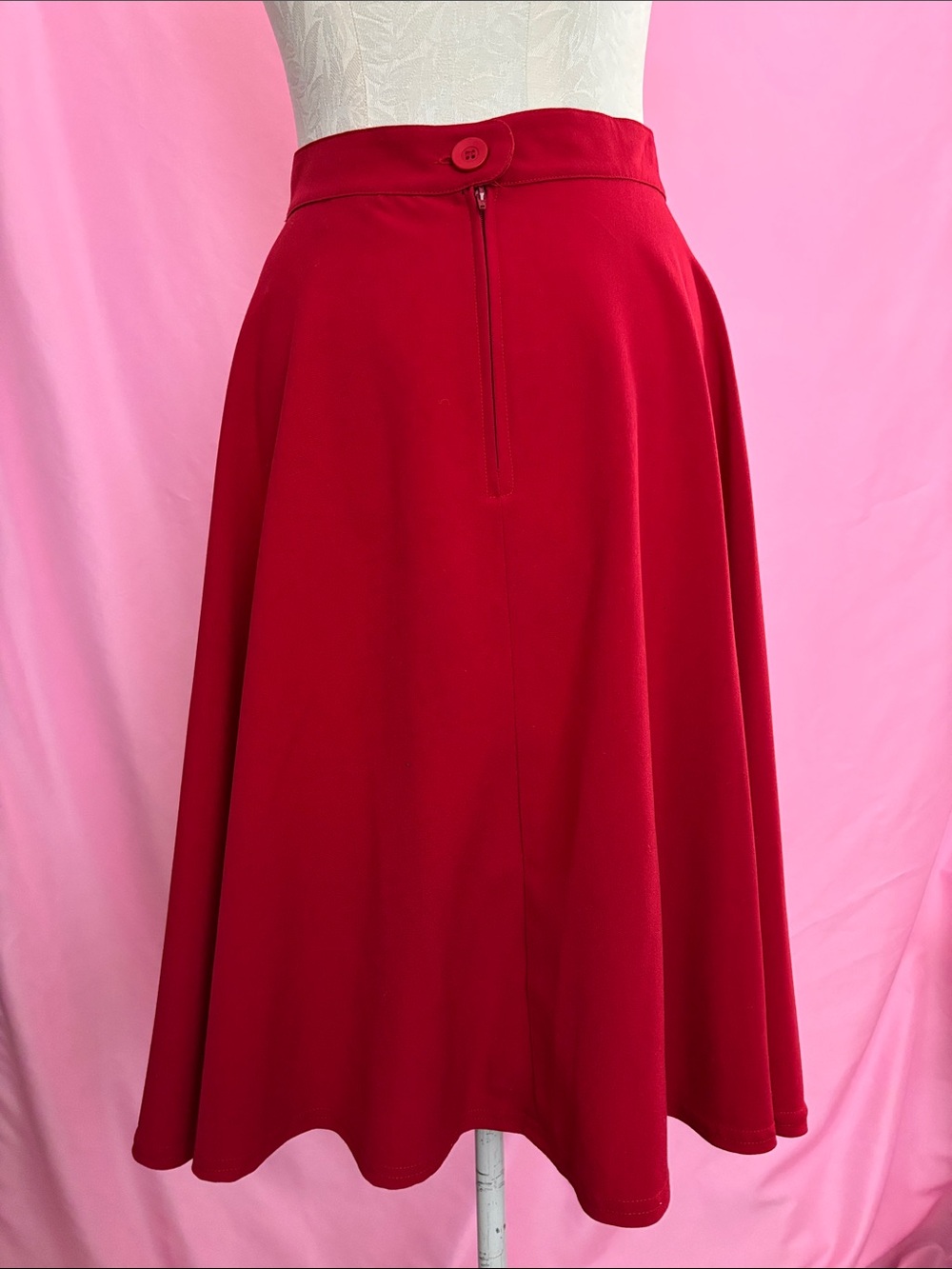 Modcloth Rock Steady Classic Red A-Line Skirt - Picture 3 of 3